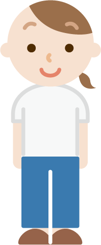 白いtシャツを着た若い女性の人物イラスト 無料イラスト素材のillalet