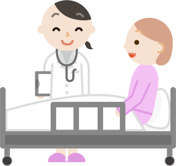 女性の医者と女性の患者のイラスト 無料イラスト素材のillalet