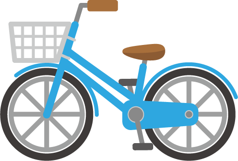 水色の自転車のイラスト 無料イラスト素材のillalet