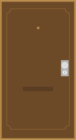 茶色いドアのイラスト 無料イラスト素材のillalet
