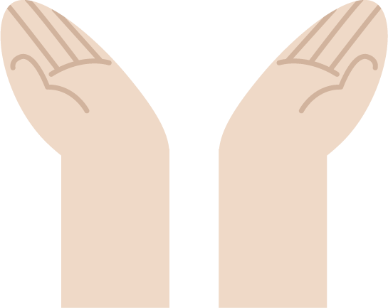手を上に掲げているポーズのイラスト 無料イラスト素材のillalet
