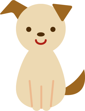 かわいい犬が座っているイラスト 無料イラスト素材のillalet