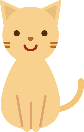 かわいい猫が座っているイラスト | 無料イラスト素材のillalet