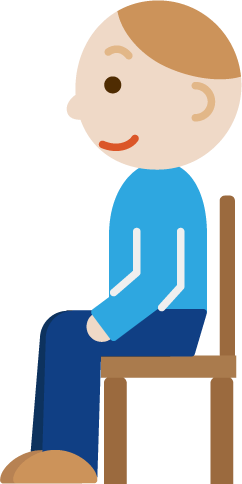 椅子に座る若い男性のイラスト 横向き 無料イラスト素材のillalet