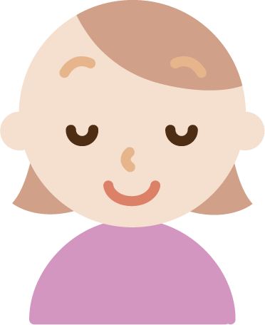 若い女性が微笑んで目をつむっているイラスト 無料イラスト素材のillalet