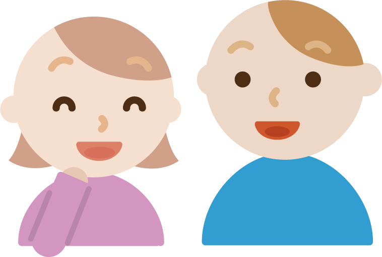 若い男女が笑顔で談笑するイラスト 無料イラスト素材のillalet