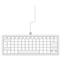 Pc用の白いキーボードのイラスト2 無料イラスト素材のillalet
