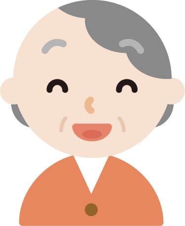 笑顔のおばあちゃんのバストアップのイラスト 無料イラスト素材のillalet