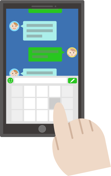 スマホでメッセージを送るイラスト 無料イラスト素材のillalet