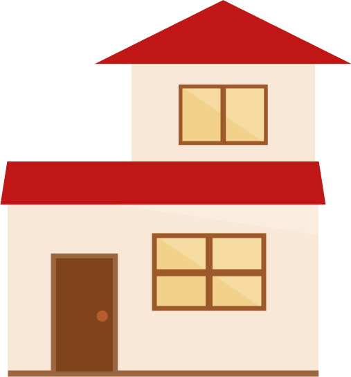 赤い屋根の家のイラスト 無料イラスト素材のillalet