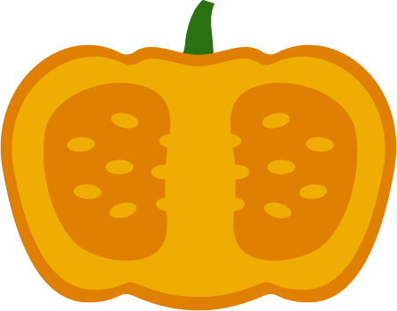 かぼちゃの断面のイラスト1 無料イラスト素材のillalet