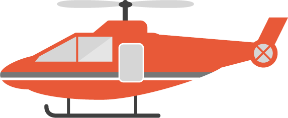 赤い色の救助ヘリのイラスト 無料イラスト素材のillalet