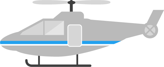 灰色の救助ヘリのイラスト 無料イラスト素材のillalet
