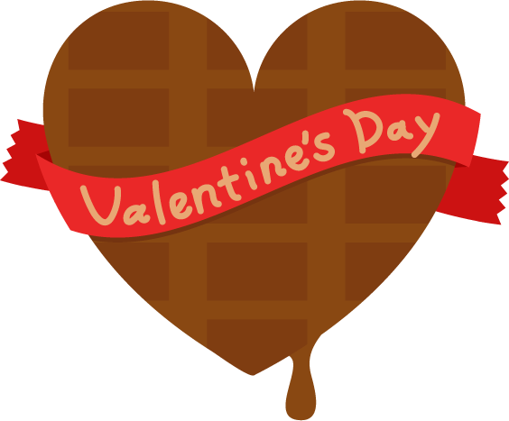 バレンタインのハートチョコレートのイラスト イラスト素材のillalet