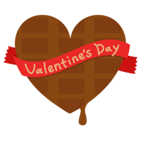 バレンタインのハートチョコレートのイラスト 無料イラスト素材のillalet