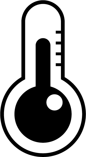 温度計のアイコンイラスト 常温 白黒 無料イラスト素材のillalet