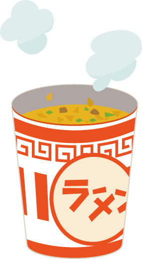 カップ麺のイラスト 完成 無料イラスト素材のillalet