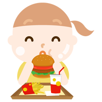 コレクション かわいい ハンバーガー 食べる イラスト 動物画像無料
