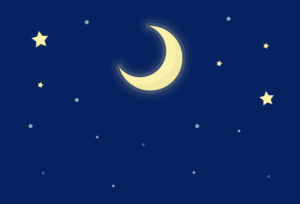 三日月の夜空のイラスト | 無料イラスト素材のillalet