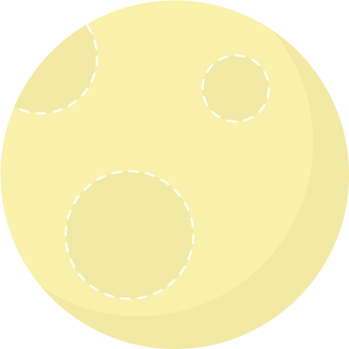 月のイラスト（満月）