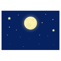 満月の夜空のイラスト 無料イラスト素材のillalet