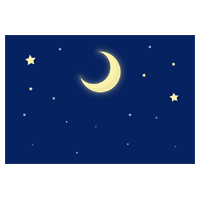 三日月の夜空のイラスト 無料イラスト素材のillalet
