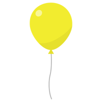 風船のイラスト 黄 無料イラスト素材のillalet