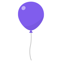 風船のイラスト 紫 無料イラスト素材のillalet