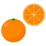 オレンジのイラスト（輪）