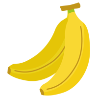 バナナのイラスト（2本）