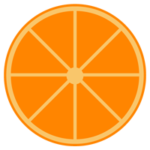 輪切りのオレンジのイラスト