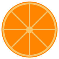 輪切りのオレンジのイラスト