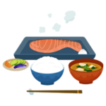 焼き鮭定食のイラスト2