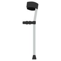 歩行用のロフストランド杖のイラスト 無料イラスト素材のillalet