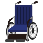 車椅子のイラスト（ブルー）