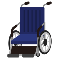 車椅子のイラスト（ブルー）