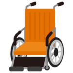車椅子のイラスト（オレンジ）