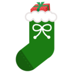 クリスマスプレゼント用の赤い靴下のイラスト2 無料イラスト素材のillalet