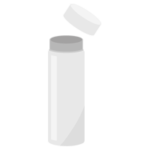 白いスリムボトルのイラスト