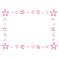 桜の花のフレームのイラスト