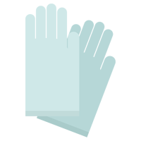 水色のゴム手袋のイラスト
