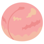 桃のイラスト（ピンク）