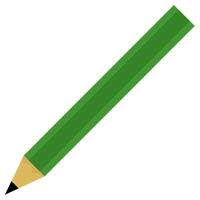 緑の鉛筆のイラスト