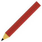 赤の鉛筆のイラスト