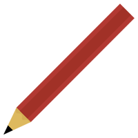 赤の鉛筆のイラスト