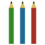 3本の鉛筆のイラスト