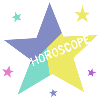 星と「HOROSCOPE」の文字のイラスト