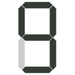 デジタルの数字の「9」のイラスト