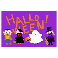 ハロウィンの子供達のイラスト（HALLOWEEN）