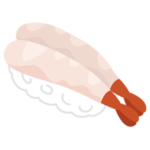 お寿司のイラスト（甘エビ）